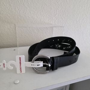 Lucky Brand Women's Perforated Leather Belt Large